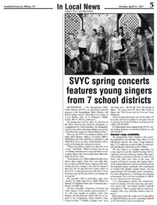 SVYC Spring Concert Article
